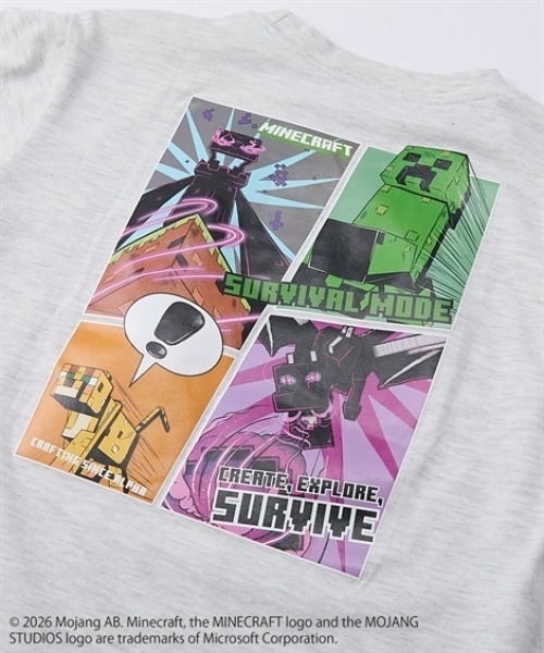 QUNTSTYLE(キュントスタイル)の「【MINECRAFT】長袖プリントTシャツ(Tシャツ/カットソー・キッズ・ブラック/グレー/オートミール/ブラック系・110/120/130/140/150/160)」の11枚目の写真