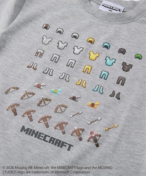 QUNTSTYLE(キュントスタイル)の「【MINECRAFT】長袖プリントTシャツ(Tシャツ/カットソー・キッズ・ブラック/グレー/オートミール/ブラック系・110/120/130/140/150/160)」の9枚目の写真