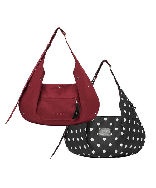 mur（ミュール）の「Reversible Polar Hobo Bag(5color)（ショルダーバッグ・レディース・イエロー系/ブラウン系その他2/グレー系その他2/ブラック系/ベージュ系・FREE）」の2枚目の写真