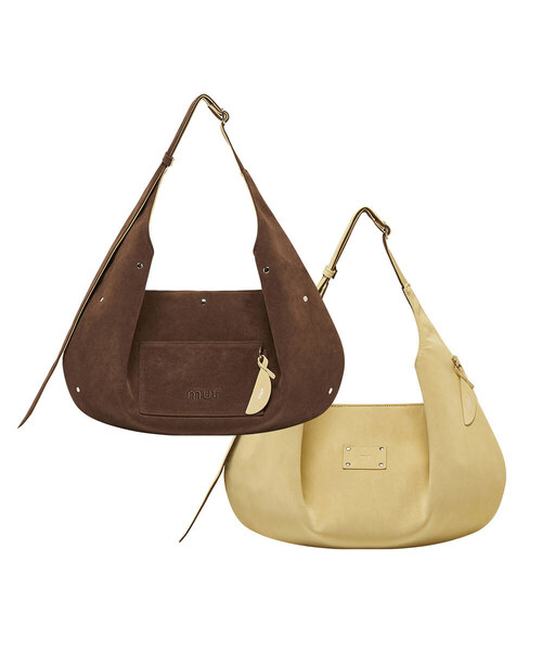 mur（ミュール）の「Reversible Polar Hobo Bag(5color)（ショルダーバッグ・レディース・イエロー系/ブラウン系その他2/グレー系その他2/ブラック系/ベージュ系・FREE）」の5枚目の写真