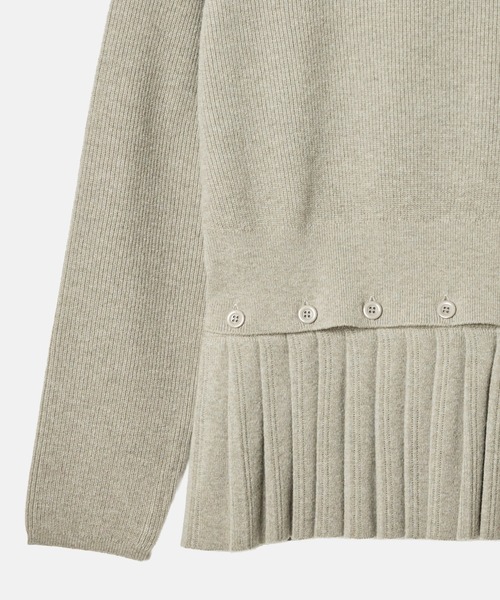 LE CIEL BLEU（ルシェルブルー）の「プリーテッドウエストプルオーバー / Pleated Waist Pullover（ニット/セーター・レディース・ベージュ/ブラック・36）」の14枚目の写真