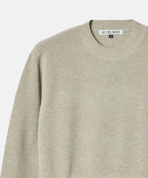 LE CIEL BLEU（ルシェルブルー）の「プリーテッドウエストプルオーバー / Pleated Waist Pullover（ニット/セーター・レディース・ベージュ/ブラック・36）」の13枚目の写真