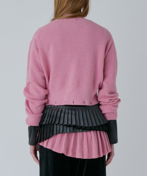 LE CIEL BLEU（ルシェルブルー）の「プリーテッドウエストプルオーバー / Pleated Waist Pullover（ニット/セーター・レディース・ベージュ/ブラック・36）」の20枚目の写真