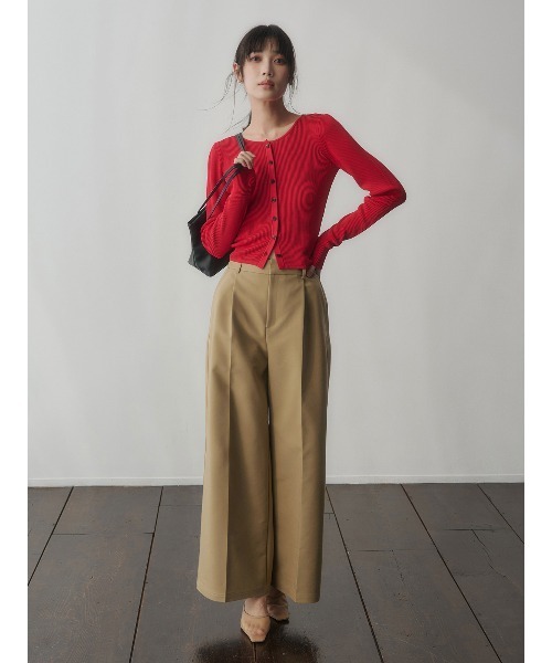 anuans（アニュアンス）の「コットンクロスワイドパンツ（その他パンツ・レディース・アイボリー/ベージュ/ネイビー・S/M）」の20枚目の写真