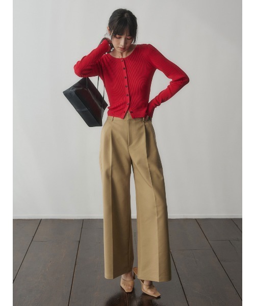 anuans（アニュアンス）の「コットンクロスワイドパンツ（その他パンツ・レディース・アイボリー/ベージュ/ネイビー・S/M）」の21枚目の写真