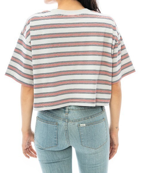 RVCA(ルーカ)の「【RVCA/ルーカ】SUNRISE BE CROP SS/ボーダー ショート丈 半袖Tシャツ(Tシャツ/カットソー・レディース・ブラック系その他/グレー系その他・MEDIUM/SMALL)」の10枚目の写真