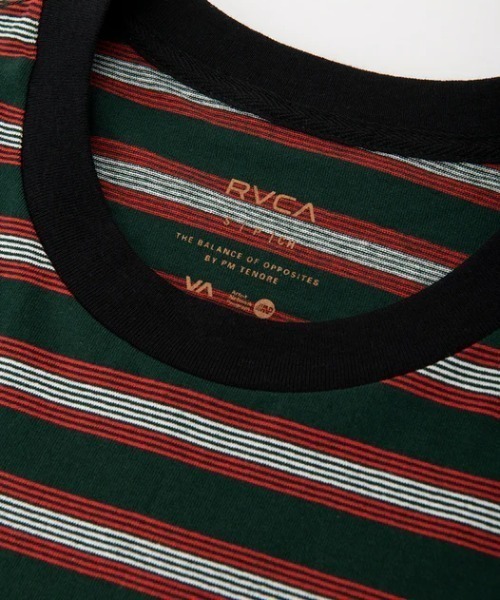 RVCA(ルーカ)の「【RVCA/ルーカ】SUNRISE BE CROP SS/ボーダー ショート丈 半袖Tシャツ(Tシャツ/カットソー・レディース・ブラック系その他/グレー系その他・MEDIUM/SMALL)」の4枚目の写真