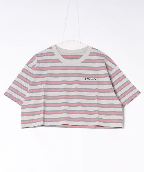 RVCA(ルーカ)の「【RVCA/ルーカ】SUNRISE BE CROP SS/ボーダー ショート丈 半袖Tシャツ(Tシャツ/カットソー・レディース・ブラック系その他/グレー系その他・MEDIUM/SMALL)」の5枚目の写真