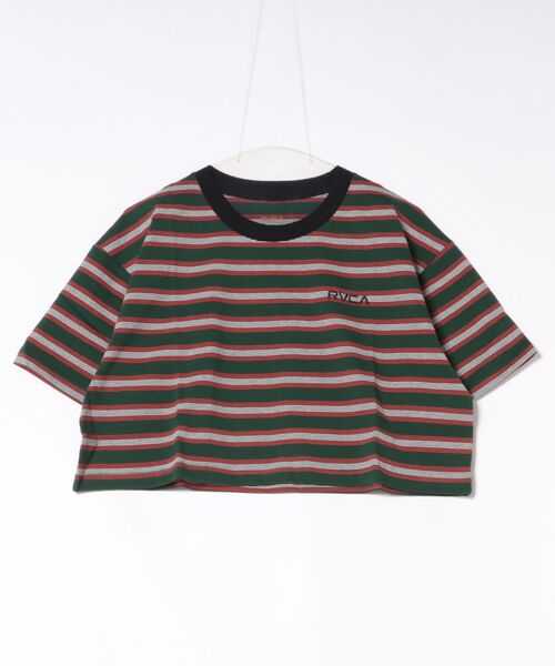 RVCA(ルーカ)の「【RVCA/ルーカ】SUNRISE BE CROP SS/ボーダー ショート丈 半袖Tシャツ(Tシャツ/カットソー・レディース・ブラック系その他/グレー系その他・MEDIUM/SMALL)」の6枚目の写真