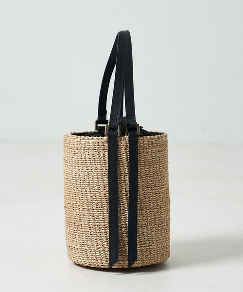 FREAK'S STORE（フリークスストア）の「VIOLAd’ORO/ヴィオラドーロ ファインアバカ バケツ型ショルダーバッグ/レザー切替 かごバッグ（かごバッグ・レディース・ナチュラル/ブラウン・ONE SIZE）」の15枚目の写真