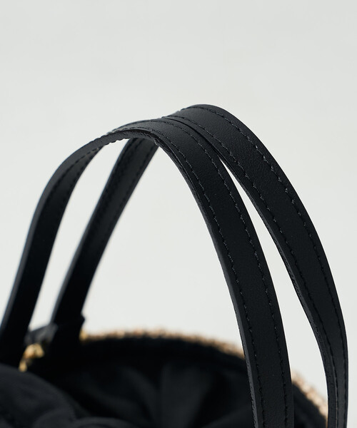 FREAK'S STORE（フリークスストア）の「VIOLAd’ORO/ヴィオラドーロ ファインアバカ バケツ型ショルダーバッグ/レザー切替 かごバッグ（かごバッグ・レディース・ナチュラル/ブラウン・ONE SIZE）」の17枚目の写真