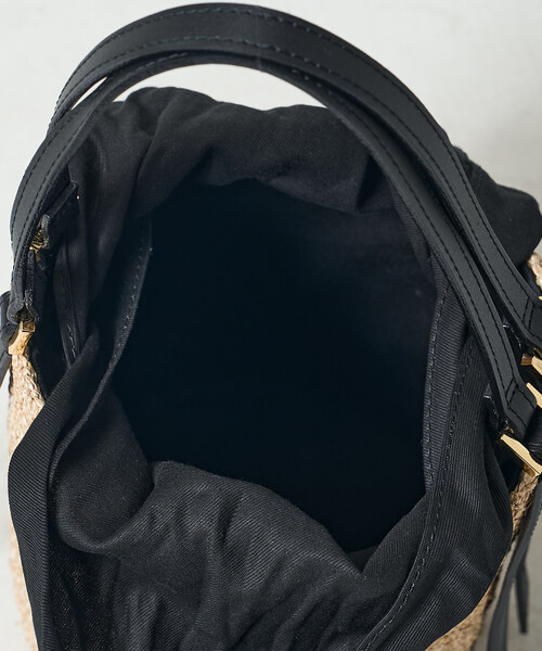 FREAK'S STORE（フリークスストア）の「VIOLAd’ORO/ヴィオラドーロ ファインアバカ バケツ型ショルダーバッグ/レザー切替 かごバッグ（かごバッグ・レディース・ナチュラル/ブラウン・ONE SIZE）」の20枚目の写真