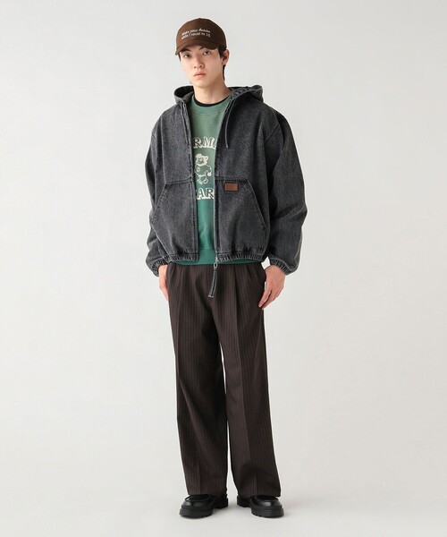 BEAMS HEART（ビームスハート）の「2タック ワイドストレート スラックス（チノパンツ・メンズ・ダークブラウン/ブラック・MEDIUM/LARGE/SMALL）」の22枚目の写真