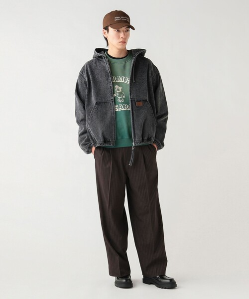 BEAMS HEART（ビームスハート）の「2タック ワイドストレート スラックス（チノパンツ・メンズ・ダークブラウン/ブラック・MEDIUM/LARGE/SMALL）」の21枚目の写真