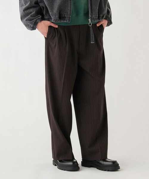 BEAMS HEART（ビームスハート）の「2タック ワイドストレート スラックス（チノパンツ・メンズ・ダークブラウン/ブラック・MEDIUM/LARGE/SMALL）」の20枚目の写真
