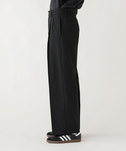 BEAMS HEART（ビームスハート）の「2タック ワイドストレート スラックス（チノパンツ・メンズ・ダークブラウン/ブラック・MEDIUM/LARGE/SMALL）」の18枚目の写真