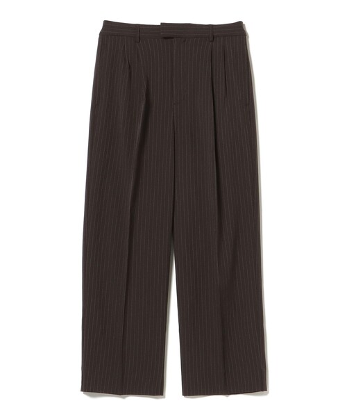BEAMS HEART（ビームスハート）の「2タック ワイドストレート スラックス（チノパンツ・メンズ・ダークブラウン/ブラック・MEDIUM/LARGE/SMALL）」の9枚目の写真
