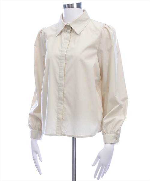 clear（クリア）の「レギュラーヒヨクブラウス[オフィスカジュアル 着回し抜群 大人]（シャツ/ブラウス・レディース・グレイッシュベージュ/サックスブルー/オフホワイト・F）」の9枚目の写真