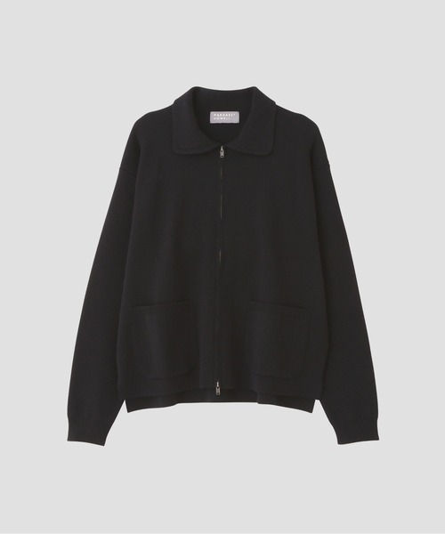 MARGARET HOWELL（マーガレットハウエル）の「FINE WOOL MILANO RIB（カーディガン/ボレロ・レディース・ダークブラウン/ブラック・2）」の4枚目の写真