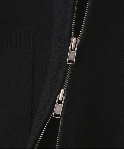 MARGARET HOWELL（マーガレットハウエル）の「FINE WOOL MILANO RIB（カーディガン/ボレロ・レディース・ダークブラウン/ブラック・2）」の6枚目の写真