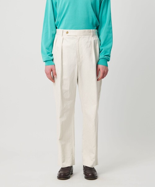 UNITED ARROWS（ユナイテッドアローズ）の「ラミーブレンド 2プリーツ ニドムチノ 「SLOW &　」（チノパンツ・メンズ・ナチュラル/ブラック・L/M/S）」の8枚目の写真