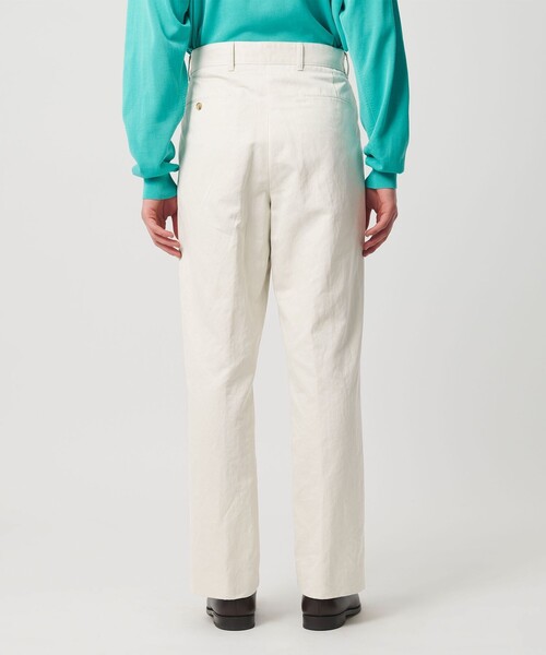 UNITED ARROWS（ユナイテッドアローズ）の「ラミーブレンド 2プリーツ ニドムチノ 「SLOW &　」（チノパンツ・メンズ・ナチュラル/ブラック・L/M/S）」の10枚目の写真