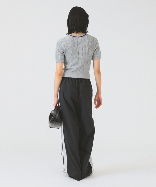 Ray BEAMS（レイビームス）の「ケーブル ハーフスリーブ クルーネック（ニット/セーター・レディース・オフホワイト/サックスブルー/ライトグレー・ONE SIZE）」の10枚目の写真