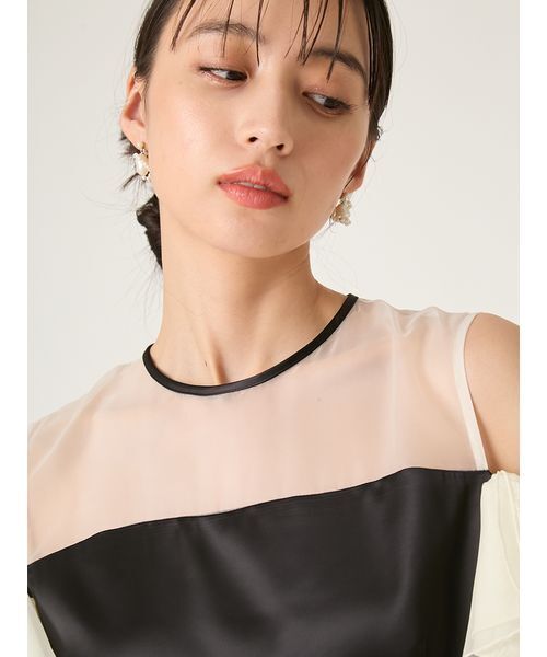 FRAY I.D（フレイアイディー）の「ラッフルスリーブドレス（ドレス・レディース・ブラック/グリーン/ベージュ・0/1）」の9枚目の写真