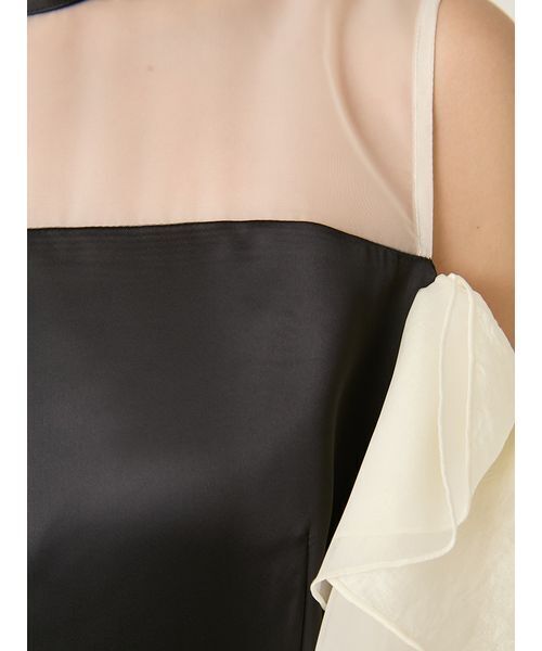 FRAY I.D（フレイアイディー）の「ラッフルスリーブドレス（ドレス・レディース・ブラック/グリーン/ベージュ・0/1）」の10枚目の写真