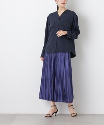 シャイニーサテンプリーツスカート