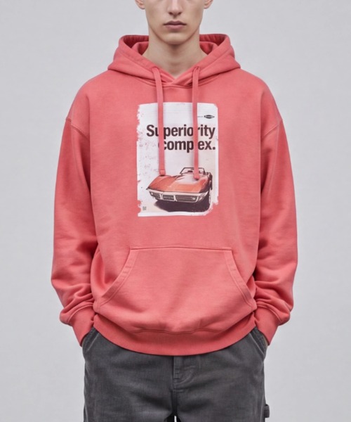 INNOCENT(イノセント)の「【T16】LONG SLEEVE FLEECE HOODIE H-HD91(パーカー・メンズ・レッド/ワイン系1/ワイン系2/グレー・X-LARGE/LARGE)」の2枚目の写真
