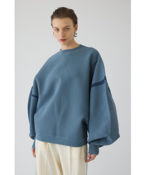 RIM.ARK（リムアーク）の「Volume sleeve design knit tops ボリューム スリーブ デザイン ニット トップス（ニット/セーター・レディース・ブラック/ブルー/オフホワイト・FREE）」の3枚目の写真