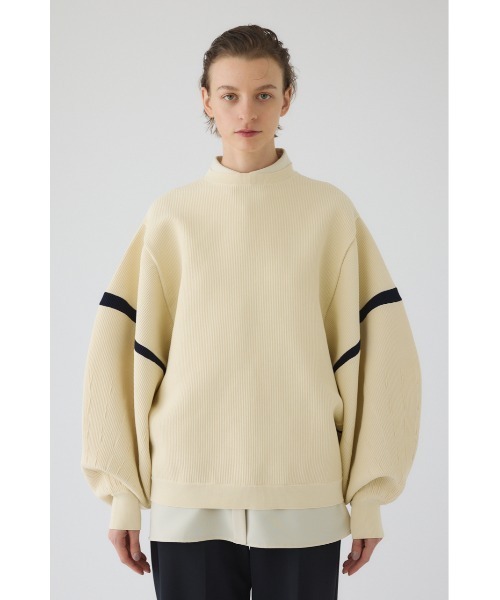 RIM.ARK（リムアーク）の「Volume sleeve design knit tops ボリューム スリーブ デザイン ニット トップス（ニット/セーター・レディース・ブラック/ブルー/オフホワイト・FREE）」の4枚目の写真