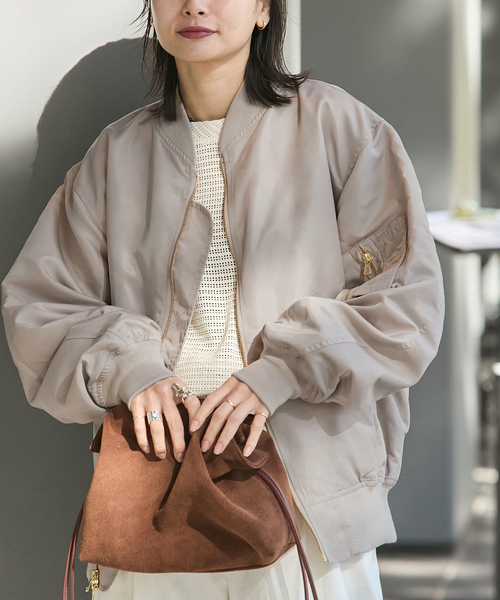 JOURNAL STANDARD(ジャーナルスタンダード)の「《追加2》【洗える】ダブルジップMA-1(MA-1・レディース・ブラック/ベージュ/ブラウン・FREE)」の22枚目の写真