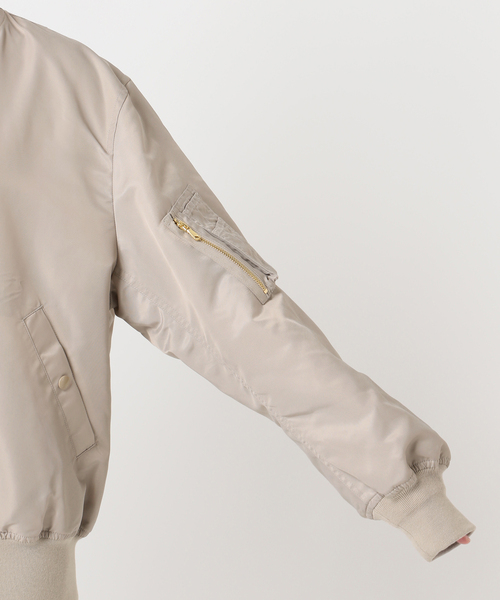 JOURNAL STANDARD(ジャーナルスタンダード)の「《追加2》【洗える】ダブルジップMA-1(MA-1・レディース・ブラック/ベージュ/ブラウン・FREE)」の10枚目の写真