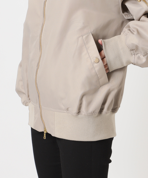 JOURNAL STANDARD(ジャーナルスタンダード)の「《追加2》【洗える】ダブルジップMA-1(MA-1・レディース・ブラック/ベージュ/ブラウン・FREE)」の12枚目の写真