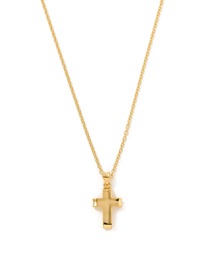 CRIMIE | LETTER RIBBON CROSS NECKLACE 24KDP(ネックレス)