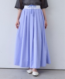 SOYEN（ソイエン）の「ウエストリブギャザーフレアストライプスカート セットアップ可（スカート）」