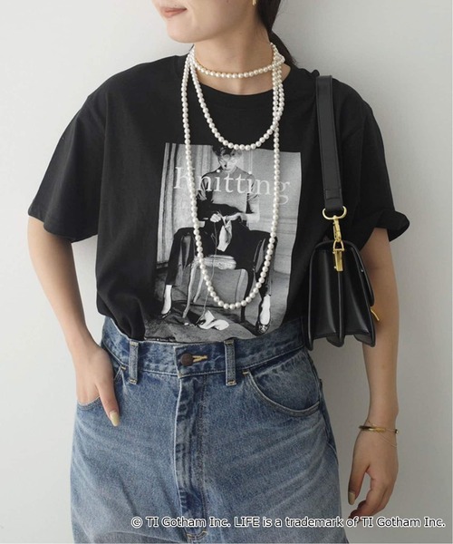 GOOD ROCK SPEED（グッドロックスピード）の「《WEB限定/追加》GOOD ROCK SPEED SLOBE別注 LIFE PC PHOTO TEE1（Tシャツ/カットソー・レディース・ブラック/ホワイト・FREE）」の2枚目の写真