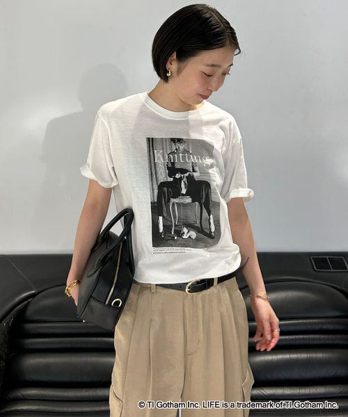 GOOD ROCK SPEED（グッドロックスピード）の「《WEB限定/追加》GOOD ROCK SPEED SLOBE別注 LIFE PC PHOTO TEE1（Tシャツ/カットソー・レディース・ブラック/ホワイト・FREE）」の9枚目の写真