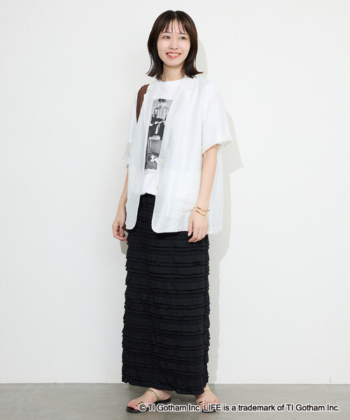 GOOD ROCK SPEED（グッドロックスピード）の「《WEB限定/追加》GOOD ROCK SPEED SLOBE別注 LIFE PC PHOTO TEE1（Tシャツ/カットソー・レディース・ブラック/ホワイト・FREE）」の11枚目の写真