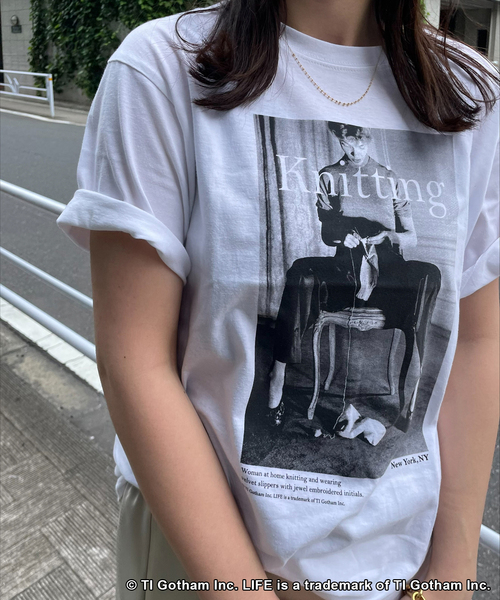 GOOD ROCK SPEED（グッドロックスピード）の「《WEB限定/追加》GOOD ROCK SPEED SLOBE別注 LIFE PC PHOTO TEE1（Tシャツ/カットソー・レディース・ブラック/ホワイト・FREE）」の18枚目の写真