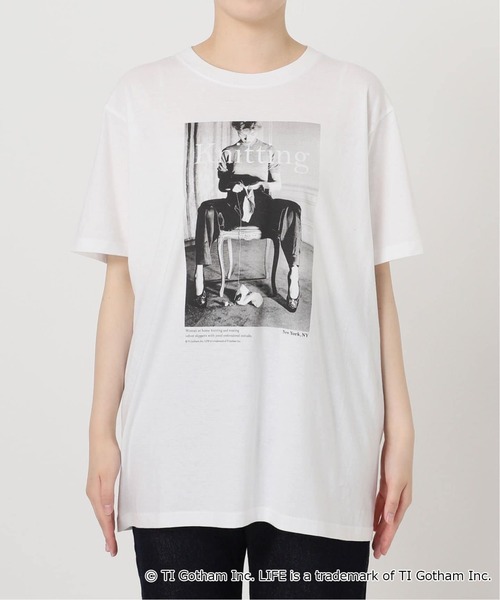 GOOD ROCK SPEED（グッドロックスピード）の「《WEB限定/追加》GOOD ROCK SPEED SLOBE別注 LIFE PC PHOTO TEE1（Tシャツ/カットソー・レディース・ブラック/ホワイト・FREE）」の3枚目の写真