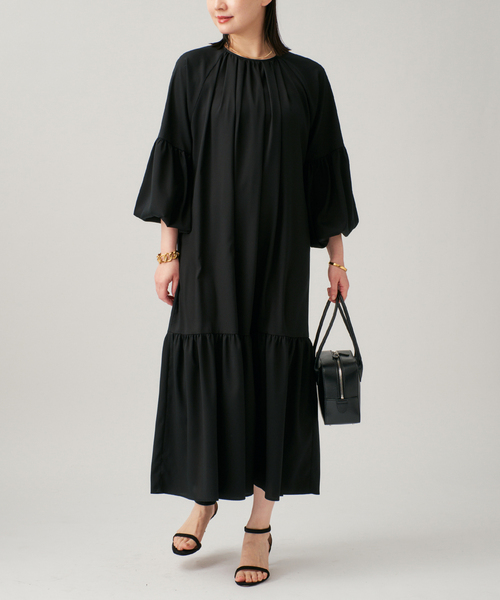 バルーンスリーブロングドレス（ワンピース）｜VERMEIL par iena