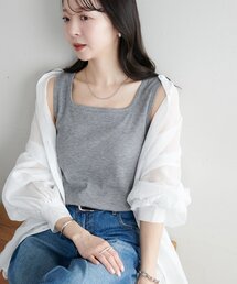 【WEB限定】ラメリブスクエアタンクトップ