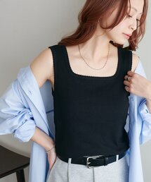 【WEB限定】ラメリブスクエアタンクトップ