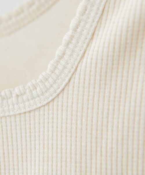 DISCOAT（ディスコート）の「【WEB限定】ラメリブスクエアタンクトップ（タンクトップ・レディース・ブルー/グレー/ブラック/アイボリー・MEDIUM）」の9枚目の写真