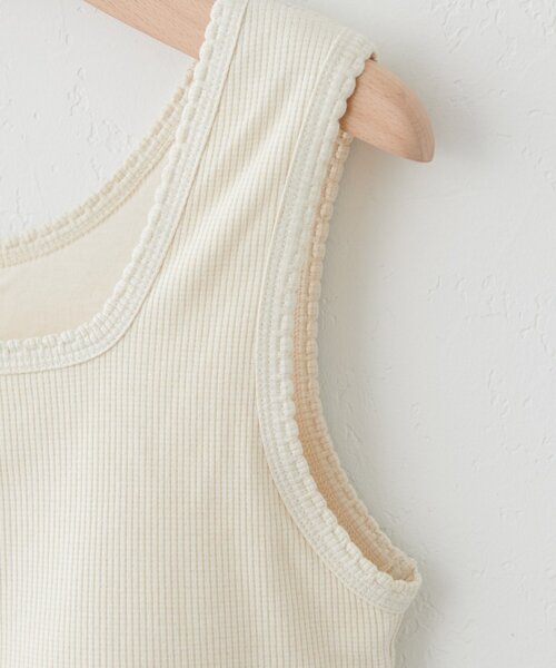 DISCOAT（ディスコート）の「【WEB限定】ラメリブスクエアタンクトップ（タンクトップ・レディース・ブルー/グレー/ブラック/アイボリー・MEDIUM）」の11枚目の写真