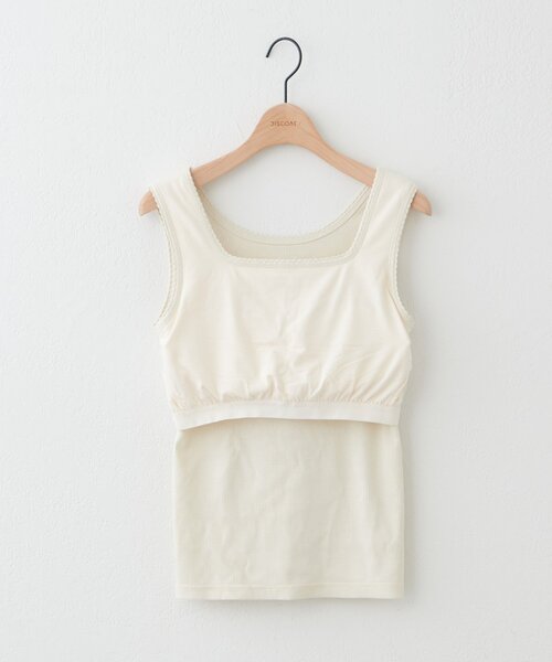 DISCOAT（ディスコート）の「【WEB限定】ラメリブスクエアタンクトップ（タンクトップ・レディース・ブルー/グレー/ブラック/アイボリー・MEDIUM）」の14枚目の写真