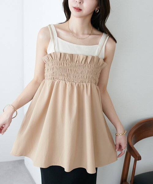 DISCOAT（ディスコート）の「【WEB限定】ラメリブスクエアタンクトップ（タンクトップ・レディース・ブルー/グレー/ブラック/アイボリー・MEDIUM）」の21枚目の写真